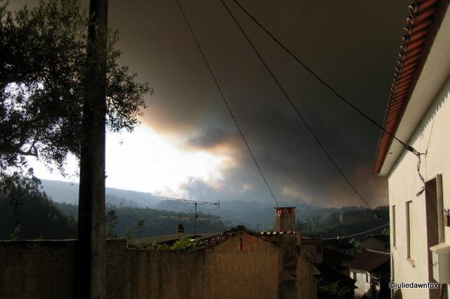 forest fire too close to home