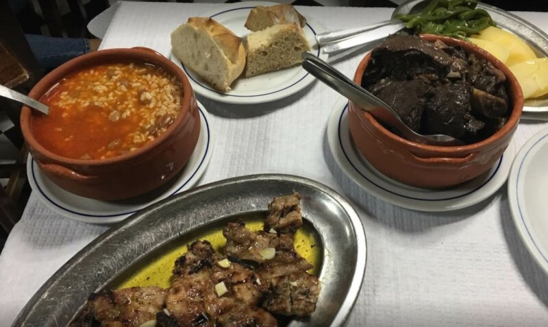 Hearty Portuguese food at Zé Manuel dos Ossos restaurant in Coimbra