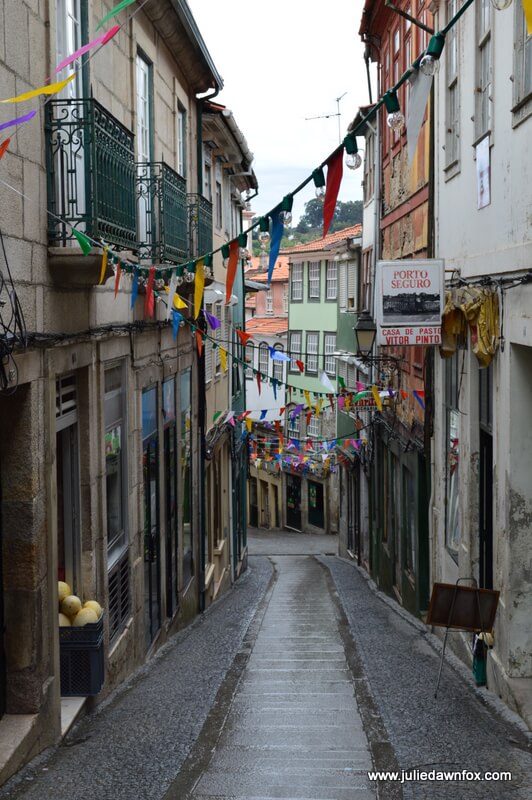 Streets of Lamego with banners